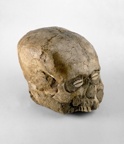 Portrait Skull with Cowrie Shell Eyes, Jericho, c.7th Millennium BC by Prehistoric